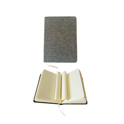 Notesbog med stofomslag
