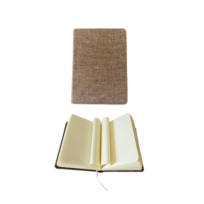 Notesbog med stofomslag
